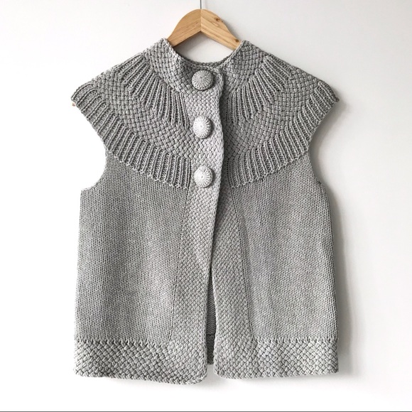 RW&CO. Sweaters - RW & Co. Cotton Sleeveless Shawl Vest Cardigan